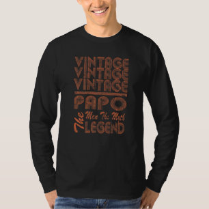 Family 365 Vintage Papo Fathers Day Grandpa T-Shirt