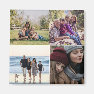 Family 4 Photo Create Your Own Magnet