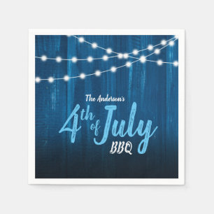 Family 4th of July BBQ Party Napkin