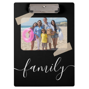 Family 5 Photo Personalised Custom Clipboard