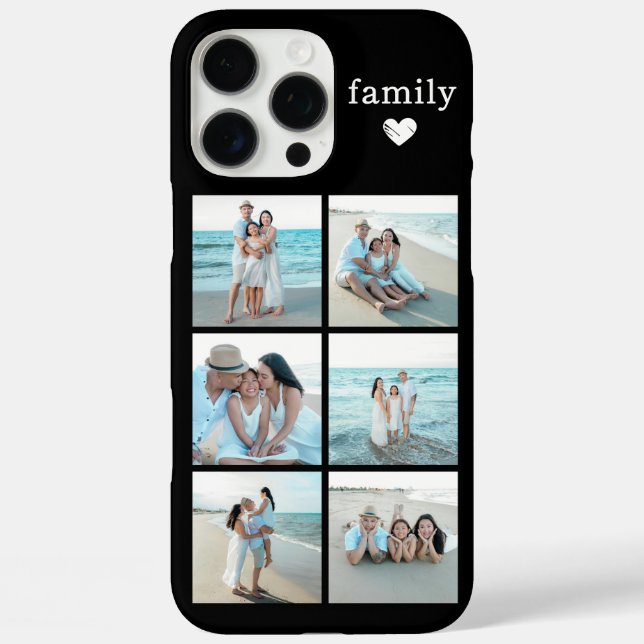 Family 6 Photo Black Case-Mate iPhone Case (Back)