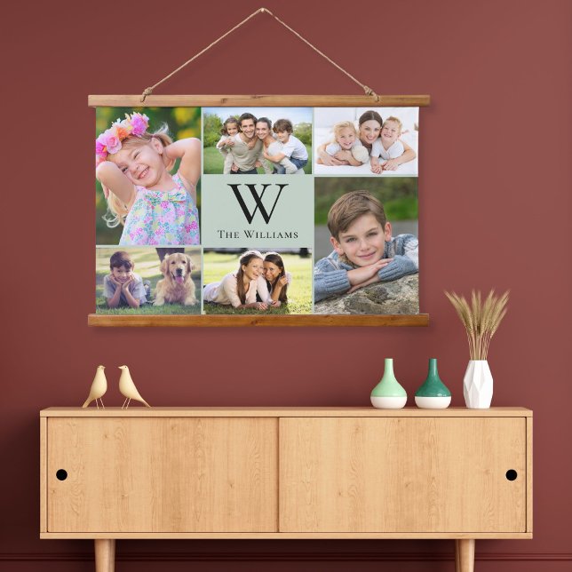 Family 6 Photo Collage Hanging Tapestry (Creator Uploaded)