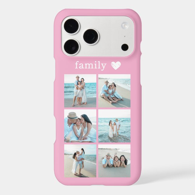 Family 6 Photo Pink Case-Mate iPhone Case (Back)