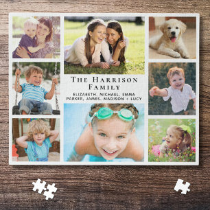 Family 8 Photo Collage Jigsaw Puzzle