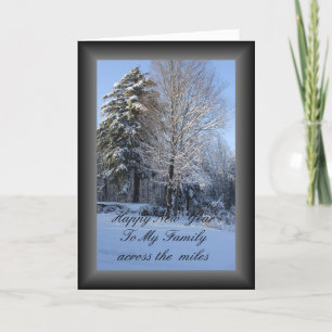 Family Across the Miles New Years Holiday Card