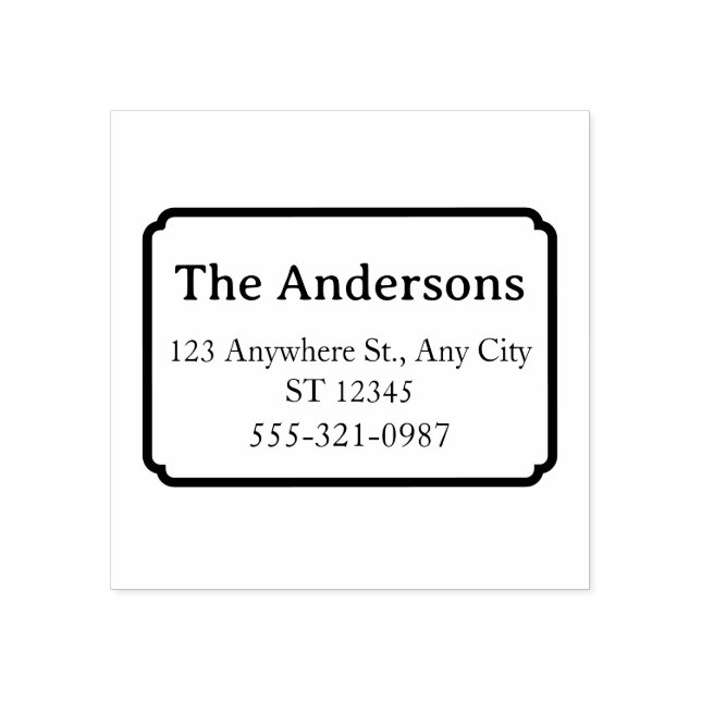 Family Address Stamp – Name, Address & Phone (Imprint)
