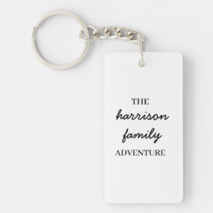 Family Adventures Minimalist Modern Travel Key Ring