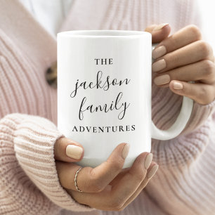 Family Adventures   Original Modern Minimalist Coffee Mug