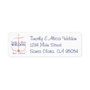 Family Anchor Return Address Label