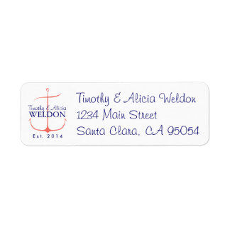 Family Anchor Return Address Label