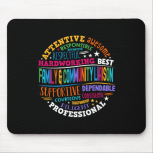Family And Community Liaison Back To School Squad Mouse Pad