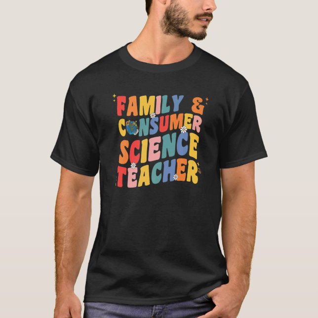 Family And Consumer Science Teacher Groovy Facs Te T-Shirt (Front)