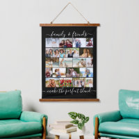 Family and Friends 20 Photo Masonry Grid Black