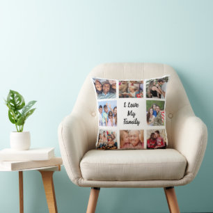 Family and Friends Collage Photo Cushion