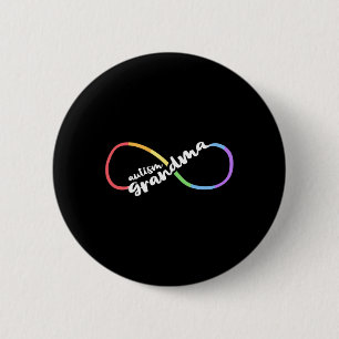Family Autism Awareness Grandma Rainbow Infinity S 6 Cm Round Badge