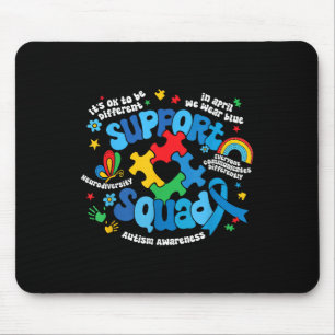 Family Autism Support Squad Autism Awareness Sped Mouse Pad