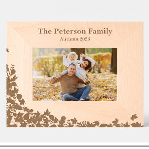 Family Autumn Leaves Custom Wood Picture Frames