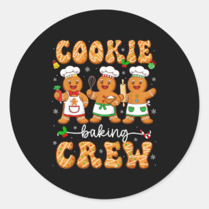 Family Baking Team Funny Cookie Christmas Cookie B Classic Round Sticker