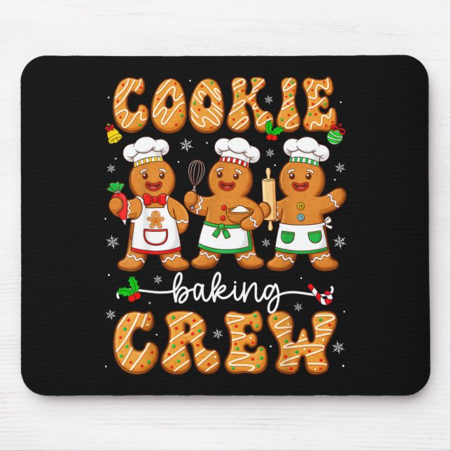 Family Baking Team Funny Cookie Christmas Cookie B Mouse Pad (Front)