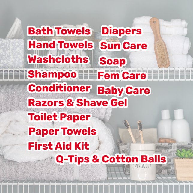 Family Bath Organising Vinyl Stickers (Creator Uploaded)