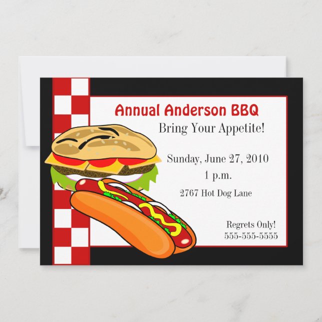 Family BBQ Invitation (Front)