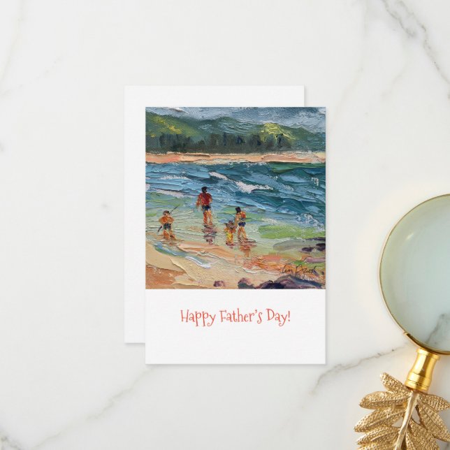 Family beach Card Template (Front/Back In Situ)