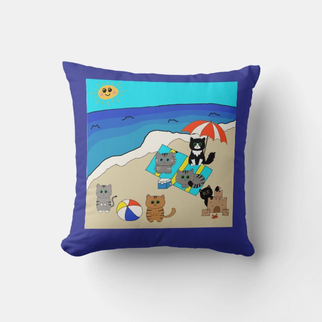 Family Beach Day Cushion (Front)