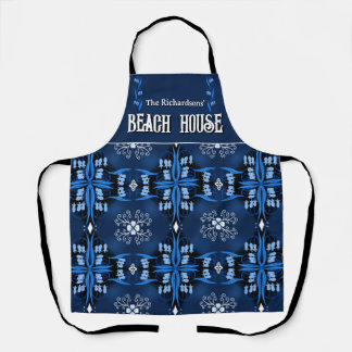 Family Beach House Midnight Blue Apron