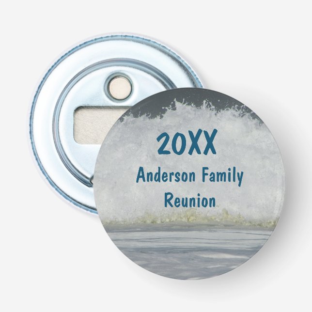 Family Beach Reunion Ocean Annual Summer Vacation Bottle Opener (Front)