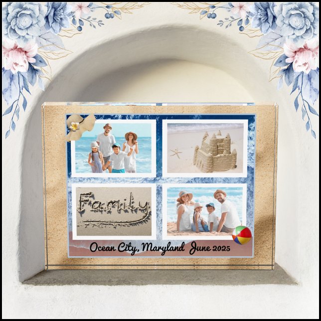 Family Beach Vacation Photo Block Keepsake (Family Beach Vacation Photo Block Keepsake)