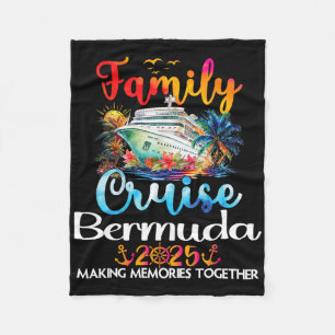 Family Bermuda Cruise Trip Vacation Bermuda Family Fleece Blanket