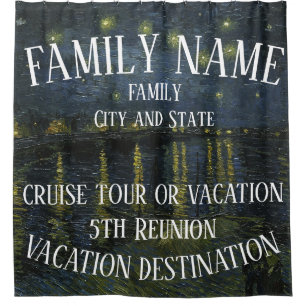 Family Birthday 2024 Party Tshirt Reunion Retired Shower Curtain