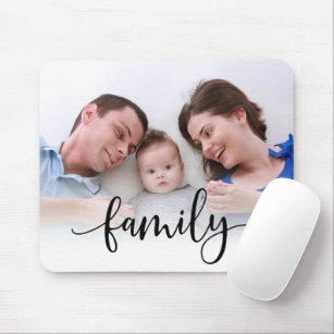 Family Black Script   Custom Full Photo Mouse Pad
