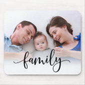 Family Black Script | Custom Full Photo Mouse Pad (Front)