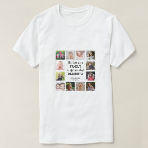 Family Blessing Quote 12 Photo Collage T-Shirt
