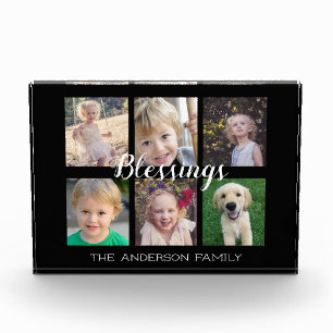 Family Blessings   6 Photo Collage Photo Block
