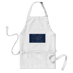 Family Blueprint Baby Announcement Standard Apron