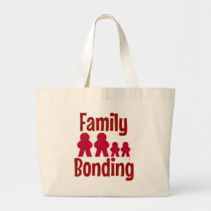 Family Bonding Game Night Fun Large Tote Bag