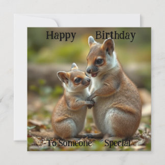 Family Bonds: Mama And Baby Quokka, Birthday Card