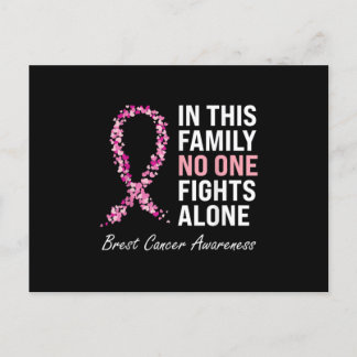 Family Breast Cancer Awareness Pink Ribbon Women S Announcement Postcard