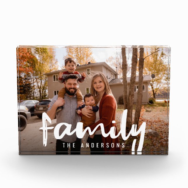 Family Brush Script Photo (Front)