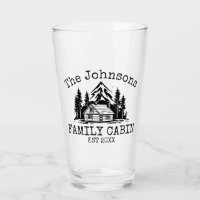 Family Cabin Green Plaid Themed Name Personalised