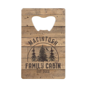 Family Cabin Name Rustic Wood Personalized
