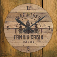 Family Cabin Rustic Wood Personalised