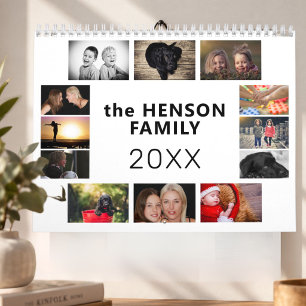 Family Calendar Monthly Photos Text Keepsake