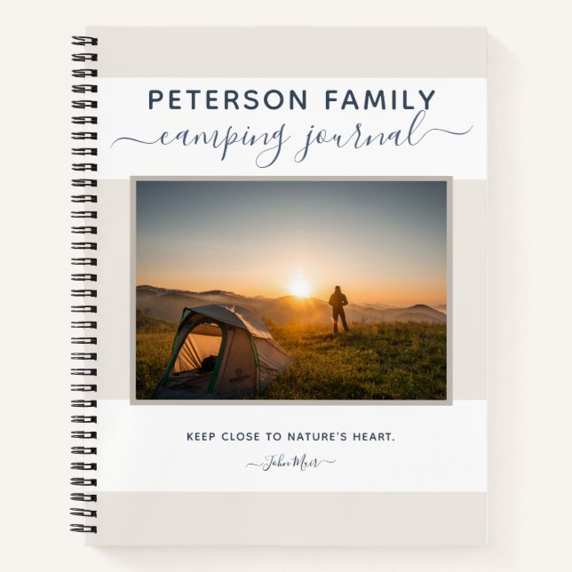 Family Camping Journal personalised template (Front)