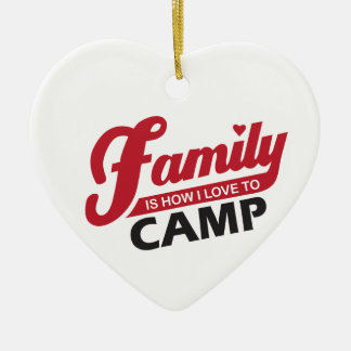Family Camping Ornament. Ceramic Tree Decoration