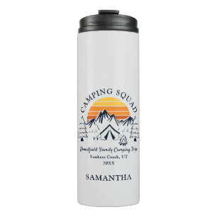 Family Camping Squad Matching Vacation Custom Thermal Tumbler