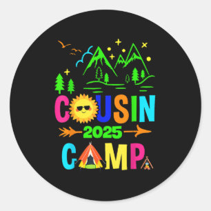 Family Camping Summer Vacation Crew Cousin Camp 20 Classic Round Sticker