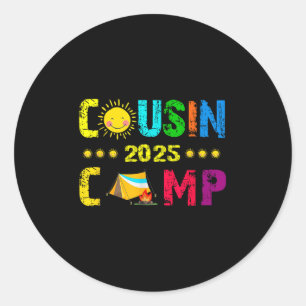 Family Camping Summer Vacation Crew Cousin Camp 20 Classic Round Sticker